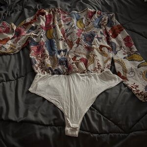 Fashion Nova Colorful Patterned Bodysuit